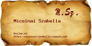 Micsinai Szabella névjegykártya