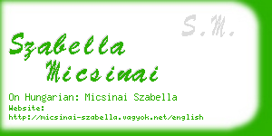 szabella micsinai business card